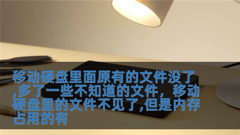 移动硬盘里面原有的文件没了,多了一些不知道的文件，移动硬盘里的文件不见了,但是内存占用的有