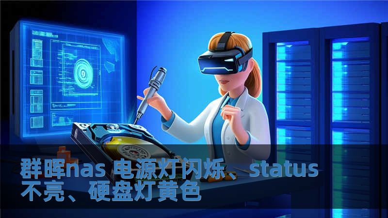 群晖nas 电源灯闪烁、status不亮、硬盘灯黄色