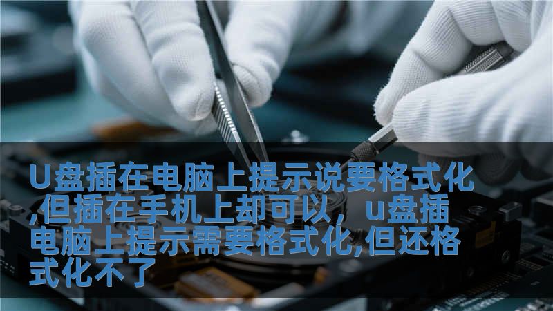 U盘插在电脑上提示说要格式化,但插在手机上却可以，u盘插电脑上提示需要格式化,但还格式化不了