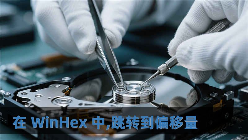 在 WinHex 中,跳转到偏移量