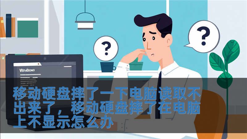 移动硬盘摔了一下电脑读取不出来了，移动硬盘摔了在电脑上不显示怎么办