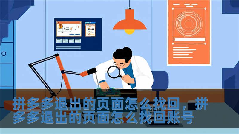 拼多多退出的页面怎么找回，拼多多退出的页面怎么找回账号