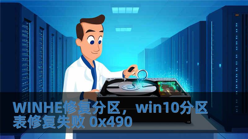 WINHE修复分区，win10分区表修复失败 0x490