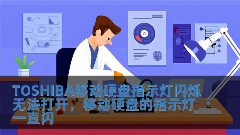 TOSHIBA移动硬盘指示灯闪烁无法打开，移动硬盘的指示灯一直闪