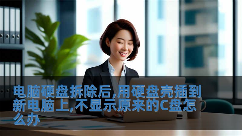电脑硬盘拆除后,用硬盘壳插到新电脑上,不显示原来的C盘怎么办