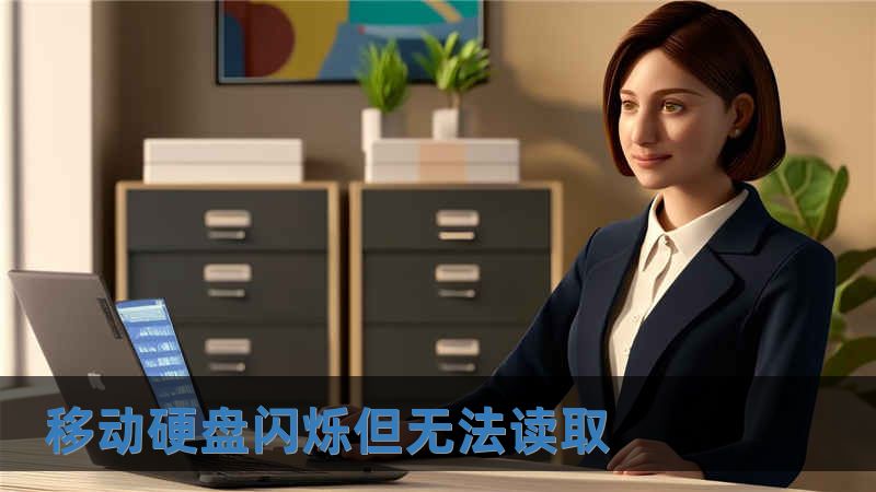 移动硬盘闪烁但无法读取