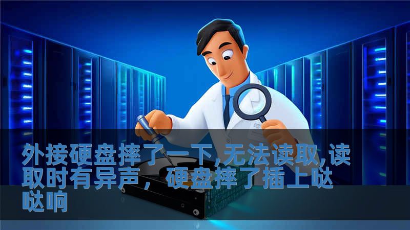 外接硬盘摔了一下,无法读取,读取时有异声，硬盘摔了插上哒哒响