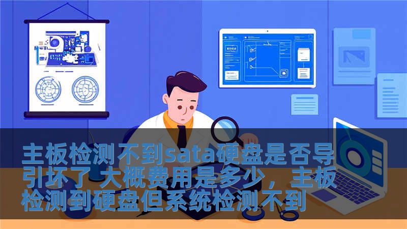 主板检测不到sata硬盘是否导引坏了 大概费用是多少，主板检测到硬盘但系统检测不到