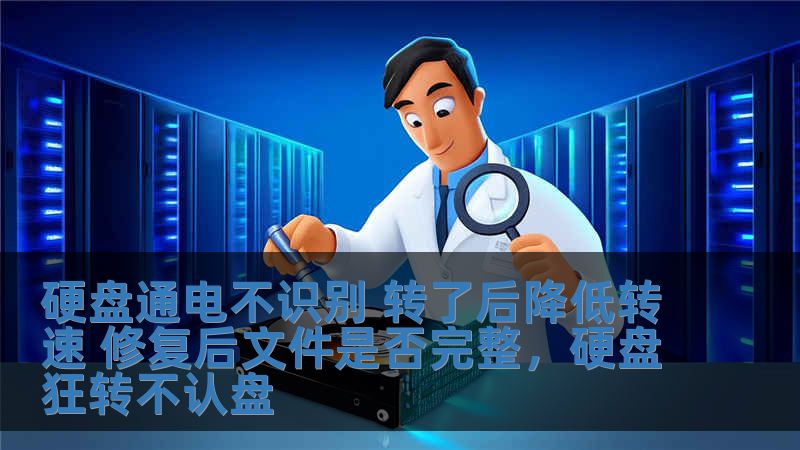 硬盘通电不识别 转了后降低转速 修复后文件是否完整，硬盘狂转不认盘