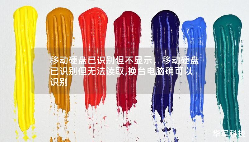 移动硬盘已识别但不显示,移动硬盘已识别但无法读取,换台电脑确可以识别 移动硬盘已识别但不显示,移动硬盘已识别但无法读取,换台电脑确可以识别