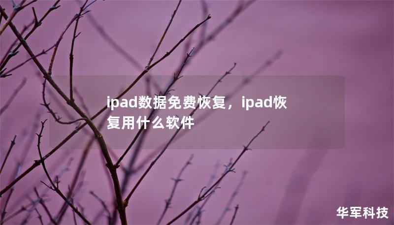 ipad数据免费恢复,ipad恢复用什么软件 ipad数据免费恢复,ipad恢复用什么软件