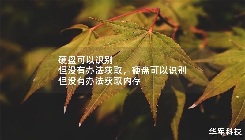 硬盘可以识别 但没有办法获取，硬盘可以识别 但没有办法获取内存