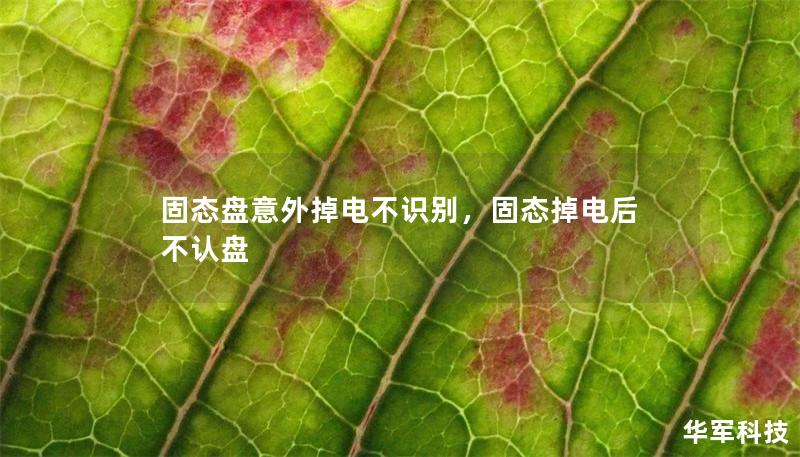 固态盘意外掉电不识别,固态掉电后不认盘 固态盘意外掉电不识别,固态掉电后不认盘