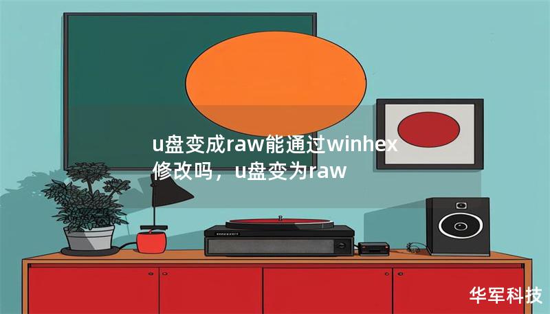 u盘变成raw能通过winhex修改吗，u盘变为raw