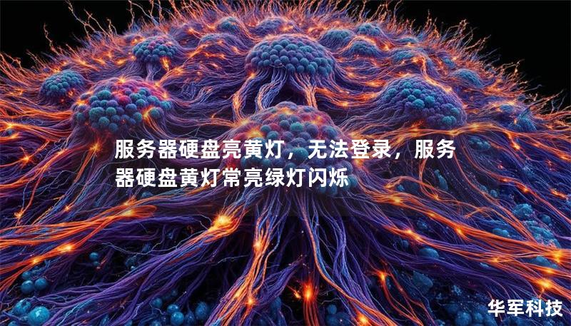 服务器硬盘亮黄灯，无法登录，服务器硬盘黄灯常亮绿灯闪烁