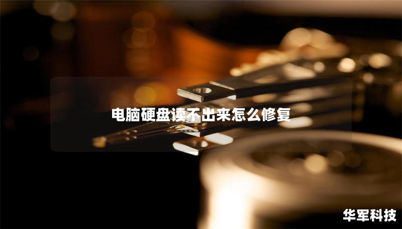 电脑硬盘读不出来怎么修复