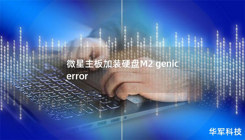 微星主板加装硬盘M2 genic error
