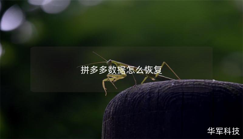 拼多多数据怎么恢复